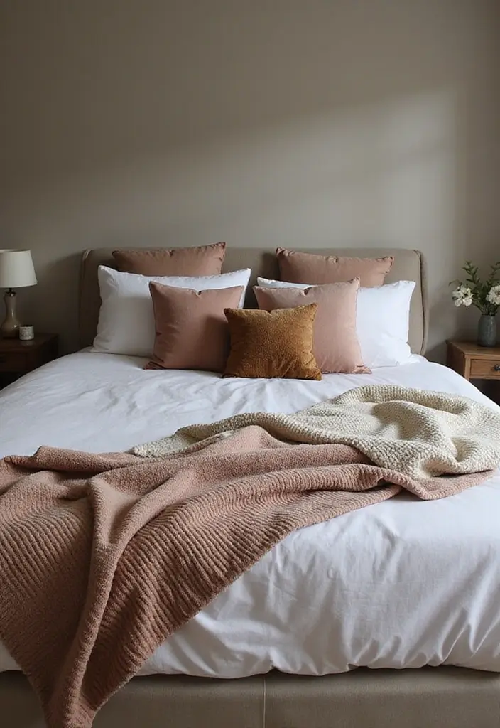 27 Mid-Century Modern Guest Room Ideas That Look Retro Chic - 4. Textured Fabrics