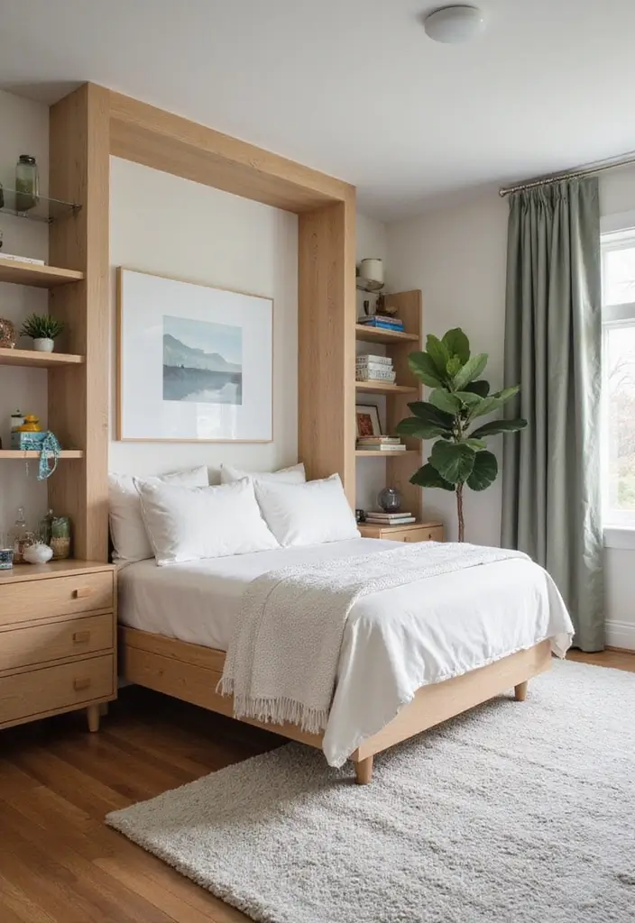 27 Mid-Century Modern Guest Room Ideas That Look Retro Chic - 9. Functional Storage
