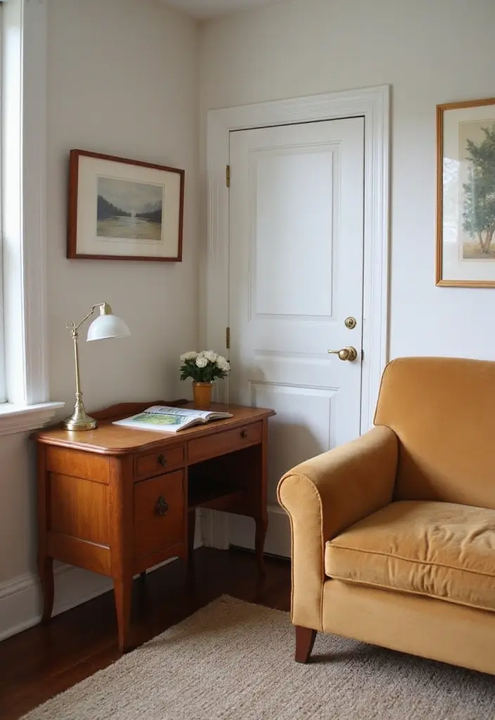 27 Vintage Guest Room Designs Full of Nostalgic Charm - 16. Functional Vintage Furniture