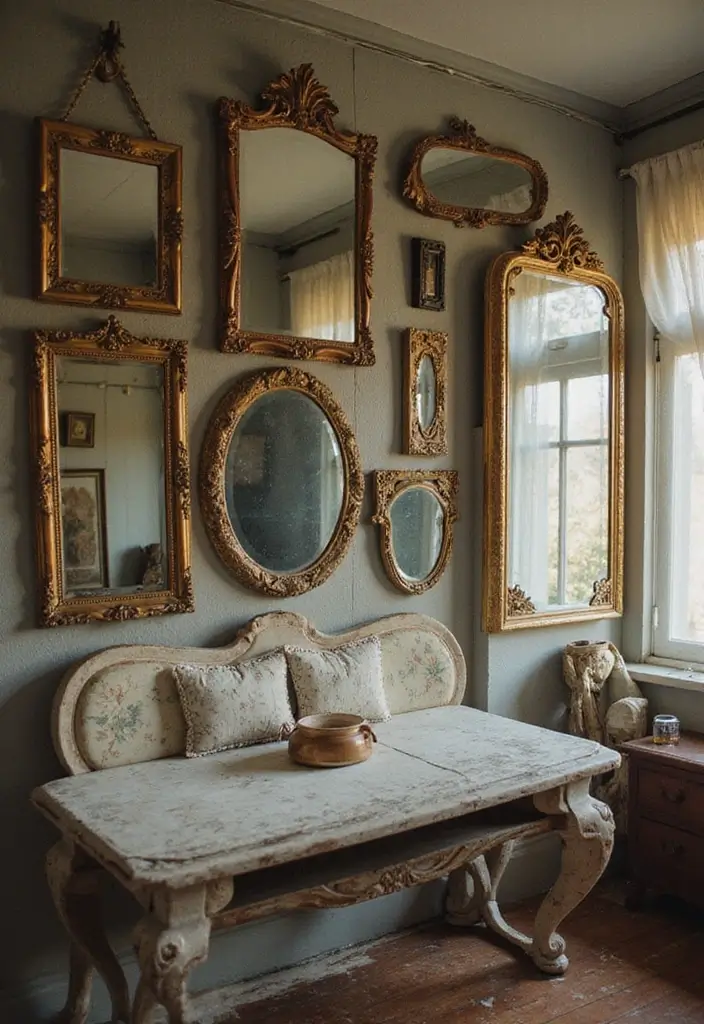 27 Vintage Guest Room Designs Full of Nostalgic Charm - 18. The Power of Mirrors