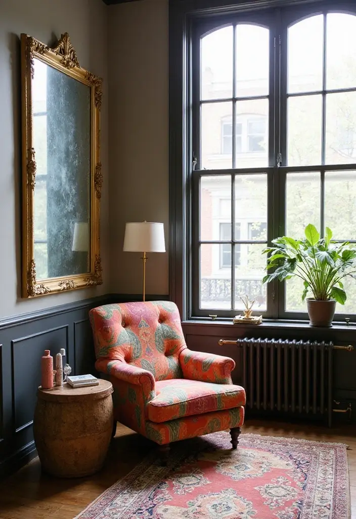 27 Vintage Guest Room Designs Full of Nostalgic Charm - 23. Vintage Statement Pieces