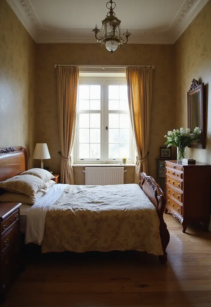 27 Vintage Guest Room Designs Full of Nostalgic Charm - 4. Antique Furnishings