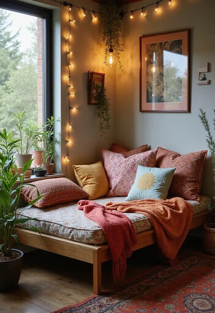 28 Boho Office Guest Room Combo Ideas That Balance Work + Rest - 1. Cozy Nook with a Daybed