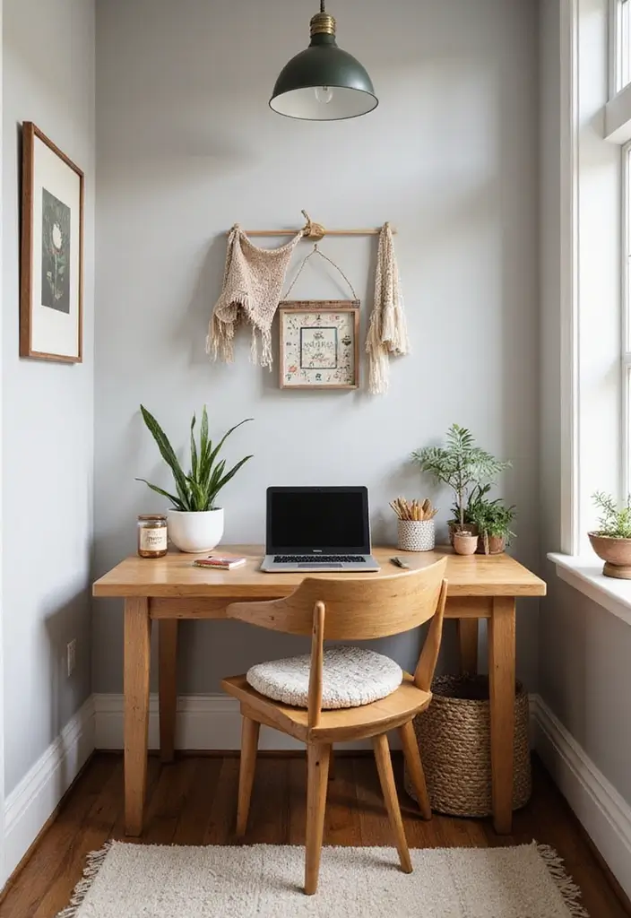 28 Boho Office Guest Room Combo Ideas That Balance Work + Rest - 10. Desk Design That Inspires