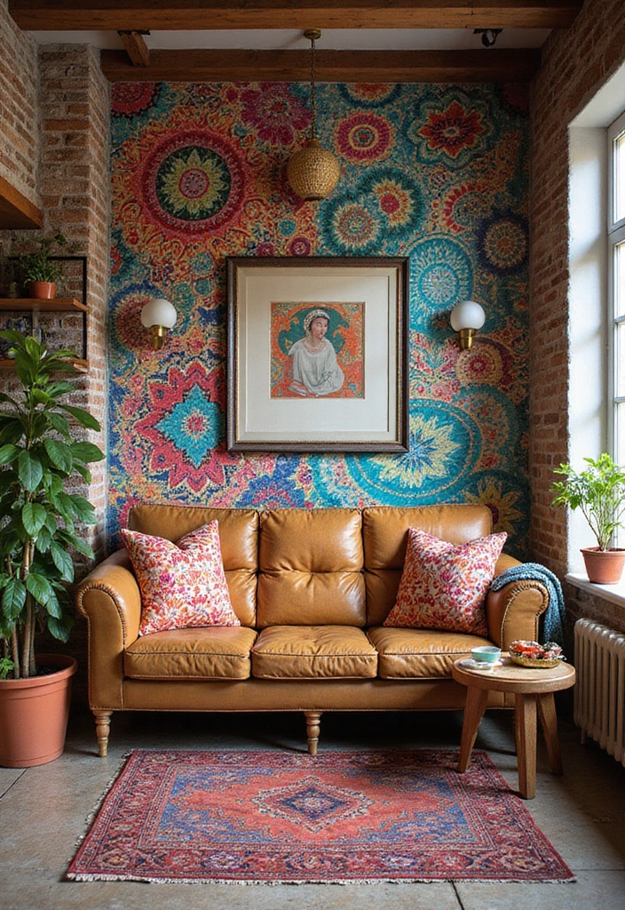 28 Boho Office Guest Room Combo Ideas That Balance Work + Rest - 11. Colorful Accent Walls