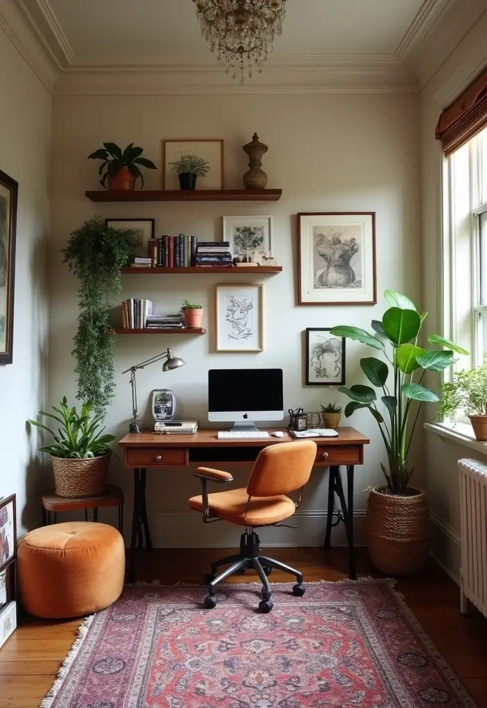 28 Boho Office Guest Room Combo Ideas That Balance Work + Rest - 24. Mixing Styles