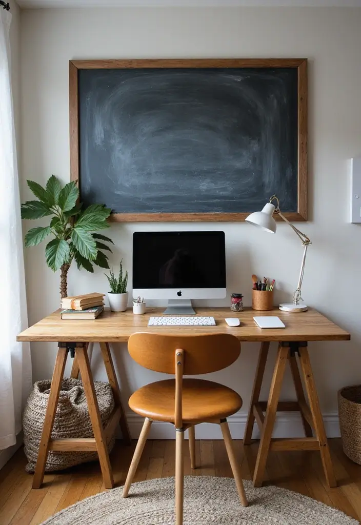 28 Boho Office Guest Room Combo Ideas That Balance Work + Rest - 27. Functional Workspace for Creativity