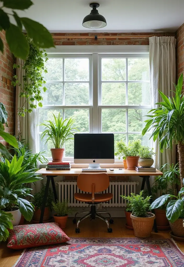 28 Boho Office Guest Room Combo Ideas That Balance Work + Rest - 5. Plants, Plants, Plants!