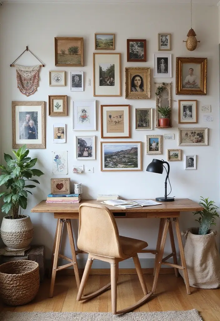 28 Boho Office Guest Room Combo Ideas That Balance Work + Rest - 8. Personal Touches and Art