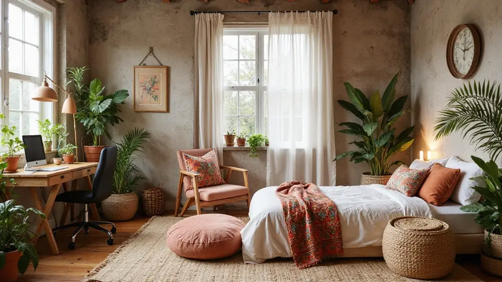 28 Boho Office Guest Room Combo Ideas That Balance Work + Rest