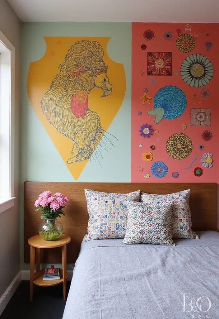 28 Family Guest Room Inspirations That Accommodate Everyone 15. Colorful Accent Walls