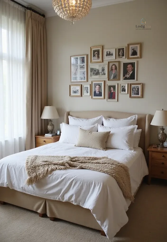 28 Family Guest Room Inspirations That Accommodate Everyone 5. Personalized Touches with Family Photos