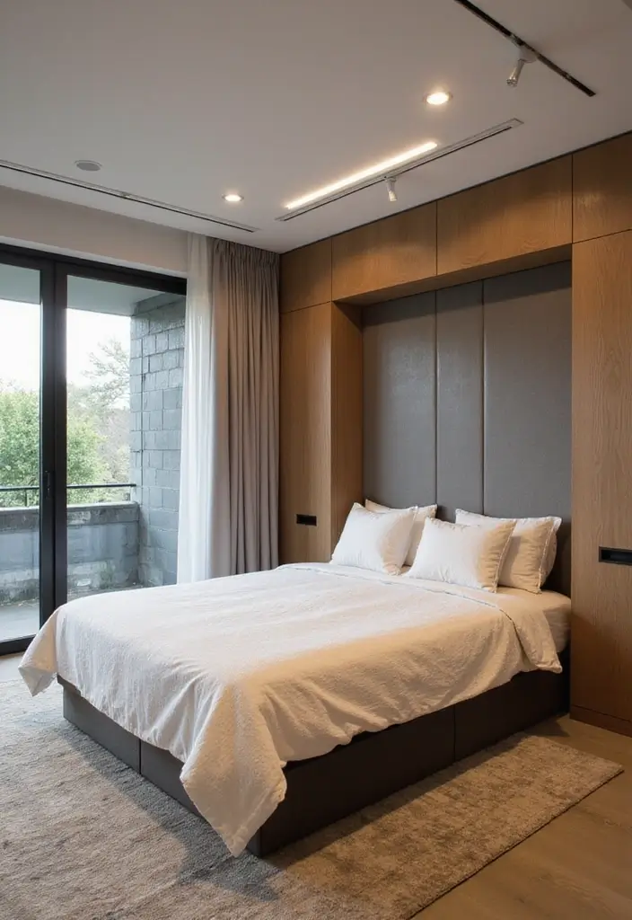 28 Game Room Guest Room Combo Layouts That Guests Will Enjoy 11 28 Game Room Guest Room Combo Layouts That Guests Will Enjoy - 11. Space-Saving Murphy Bed Design