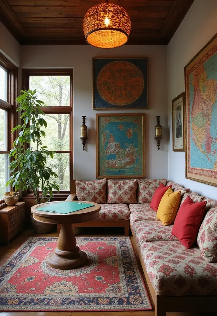 28 Game Room Guest Room Combo Layouts That Guests Will Enjoy 18 28 Game Room Guest Room Combo Layouts That Guests Will Enjoy - 18. Cultural Gaming Fusion