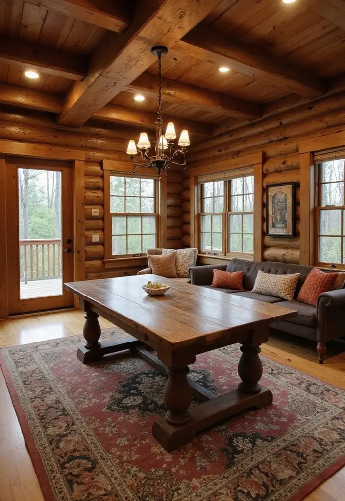 28 Game Room Guest Room Combo Layouts That Guests Will Enjoy 2 28 Game Room Guest Room Combo Layouts That Guests Will Enjoy - 2. Rustic Retreat with Game Board Central