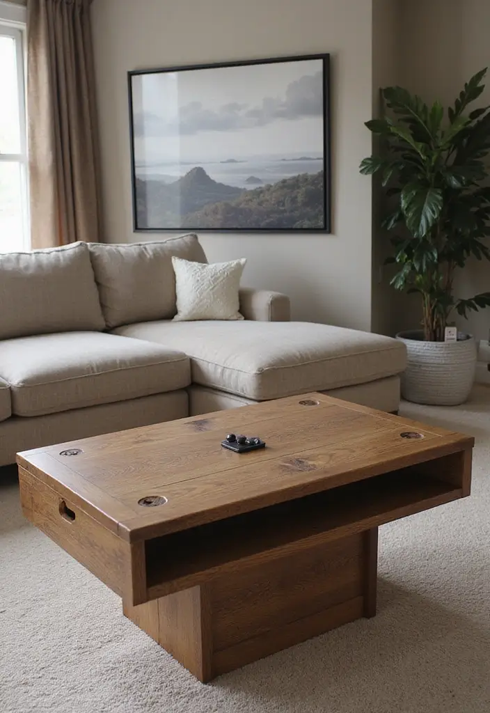 28 Game Room Guest Room Combo Layouts That Guests Will Enjoy 23 28 Game Room Guest Room Combo Layouts That Guests Will Enjoy - 23. Convertible Coffee Table Game Station