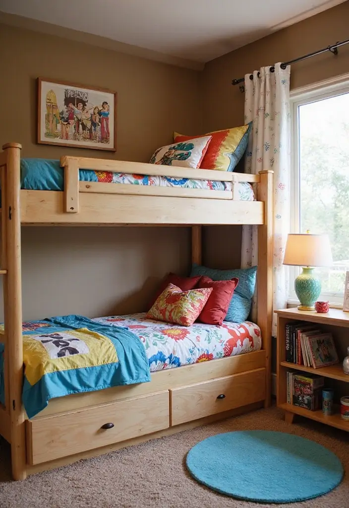 28 Game Room Guest Room Combo Layouts That Guests Will Enjoy 5 28 Game Room Guest Room Combo Layouts That Guests Will Enjoy - 5. Cozy Bunk Bed Haven