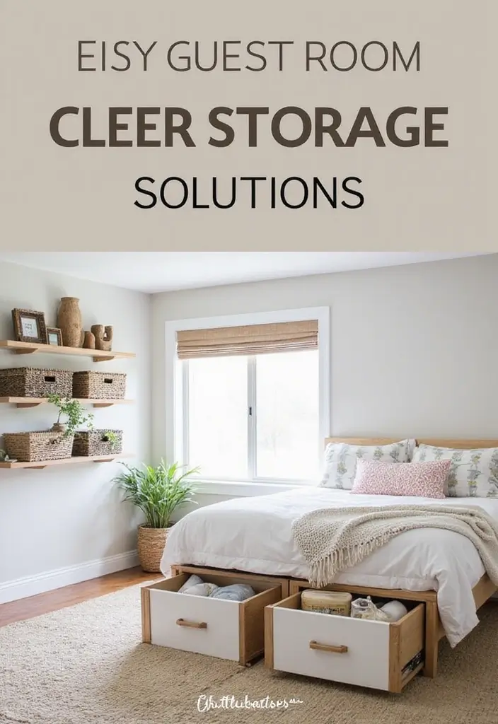 28 Guest Room Aesthetic Designs Guests Will Adore - 15. Smart Storage Solutions