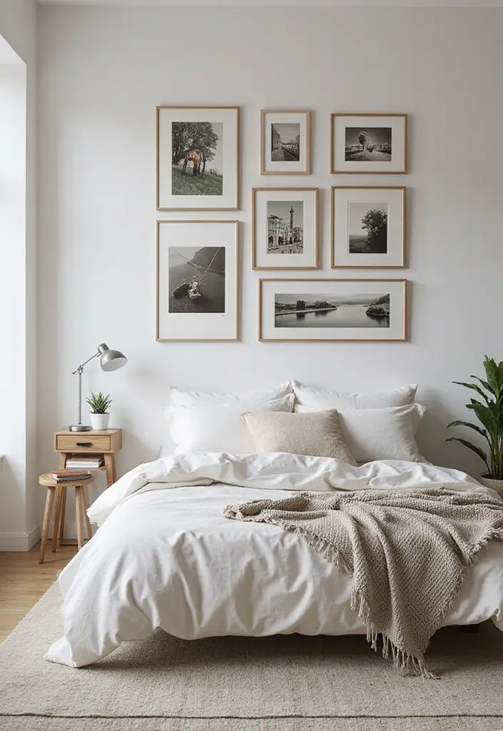 28 Guest Room Aesthetic Designs Guests Will Adore - 20. Custom Art Displays