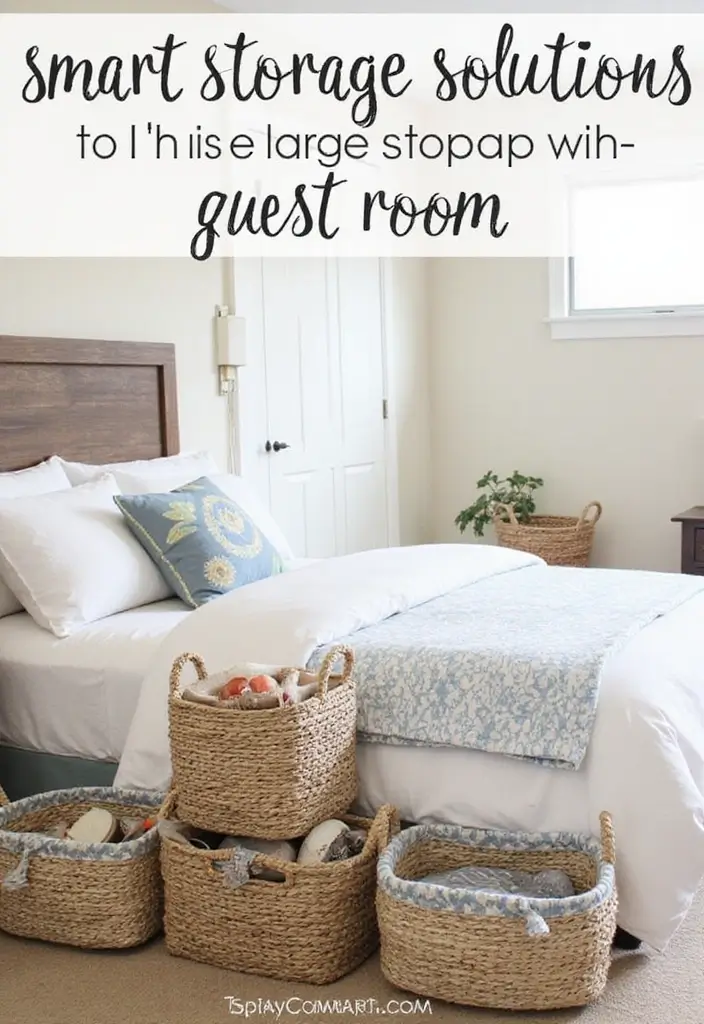 28 Guest Room Bedroom Inspirations Guests Will Love 19 28 Guest Room Bedroom Inspirations Guests Will Love - 19. Smart Storage Solutions