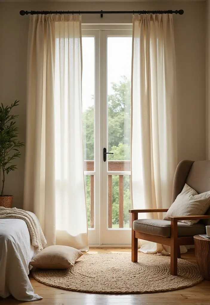 28 Guest Room Curtain Ideas That Pull the Look Together - 1. Organic Cotton Curtains