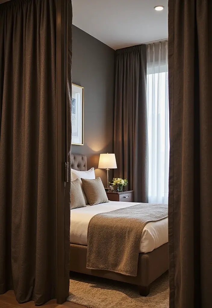 28 Guest Room Curtain Ideas That Pull the Look Together - 16. Textured Blackout Curtains