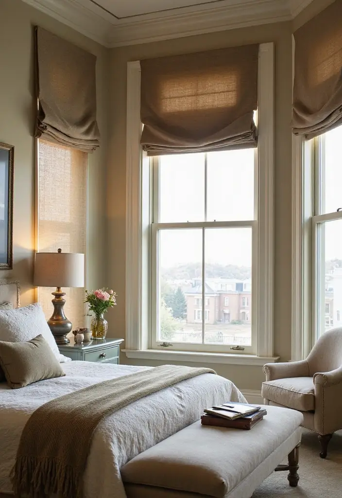 28 Guest Room Curtain Ideas That Pull the Look Together - 28. Layered Window Treatments for Depth