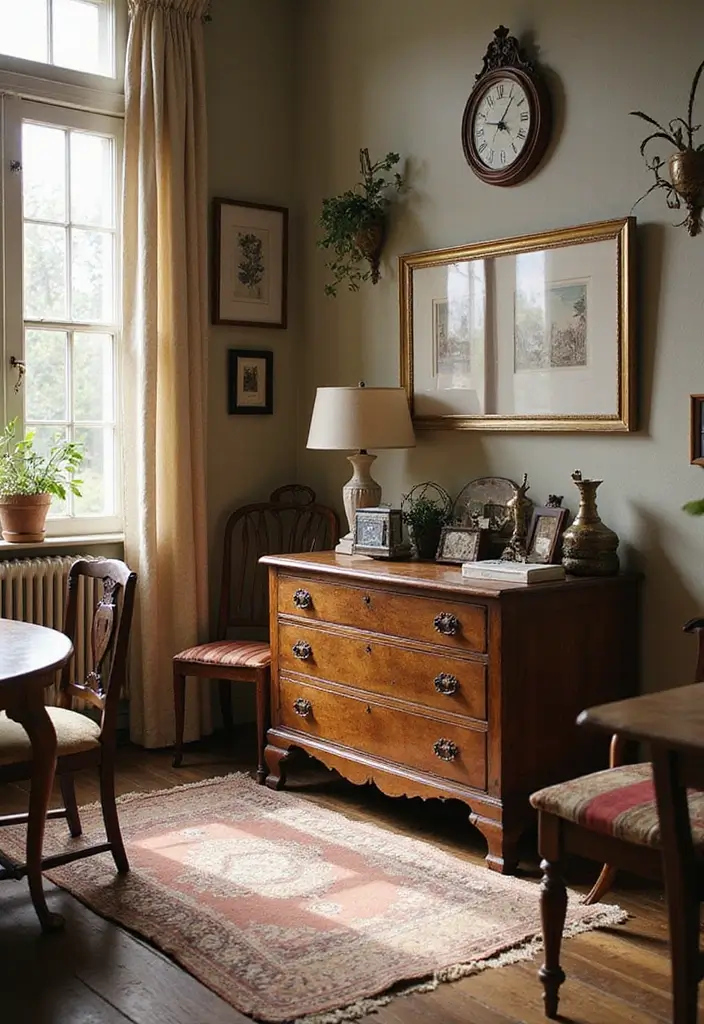 28 Guest Room Office Combo Layouts That Balance Work + Rest - 19. Vintage Charm with Modern Comfort