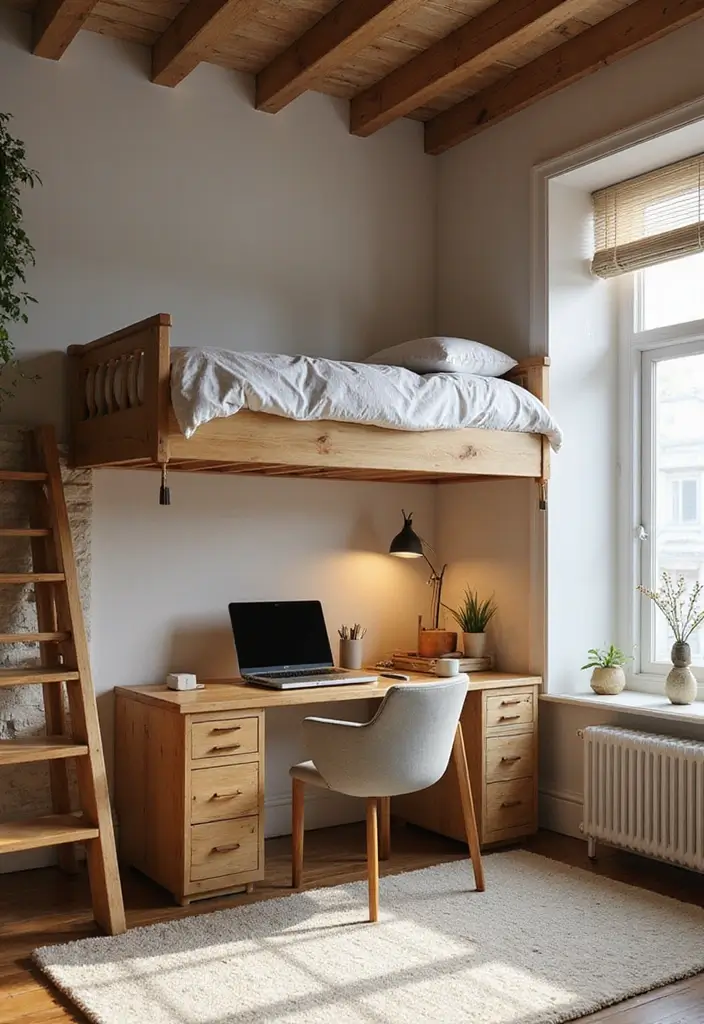 28 Guest Room Office Combo Layouts That Balance Work + Rest - 20. Cozy Loft with an Open Layout