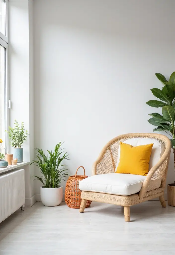 28 Guest Room Office Combo Layouts That Balance Work + Rest - 23. Bright White Aesthetic with Pops of Color