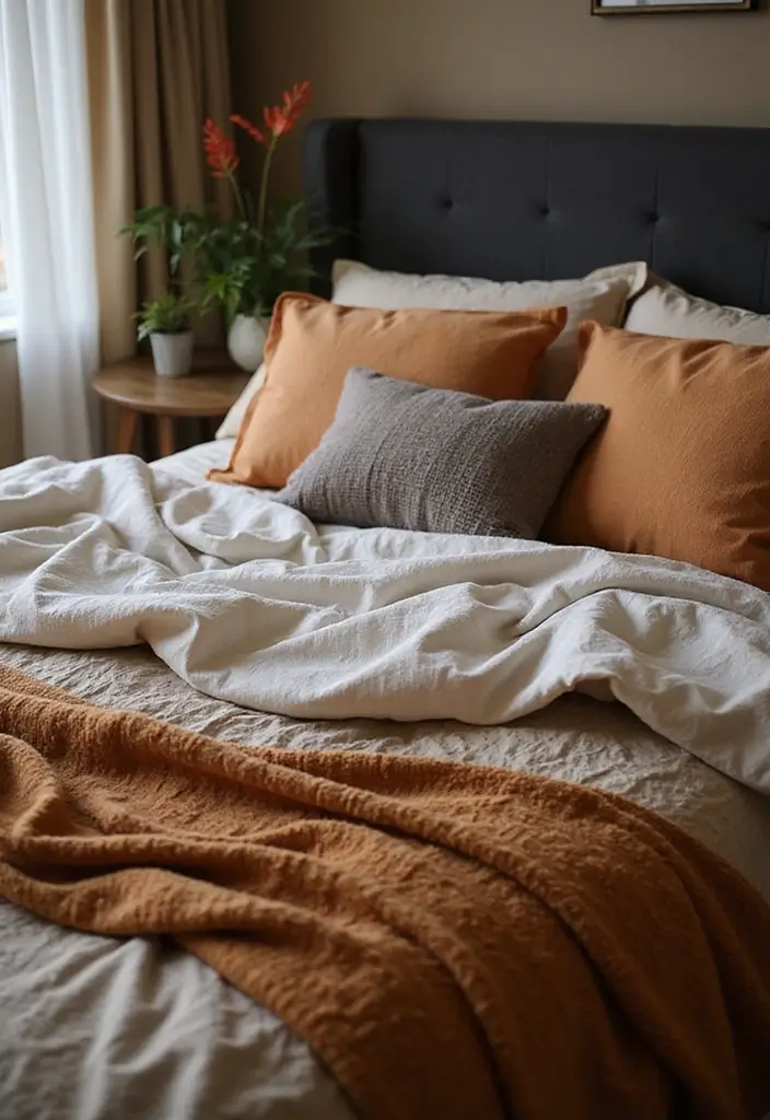 28 Study and Guest Room Combo Designs That Work Seamlessly 27 28 Study and Guest Room Combo Designs That Work Seamlessly - 27. Multi-layered Bedding