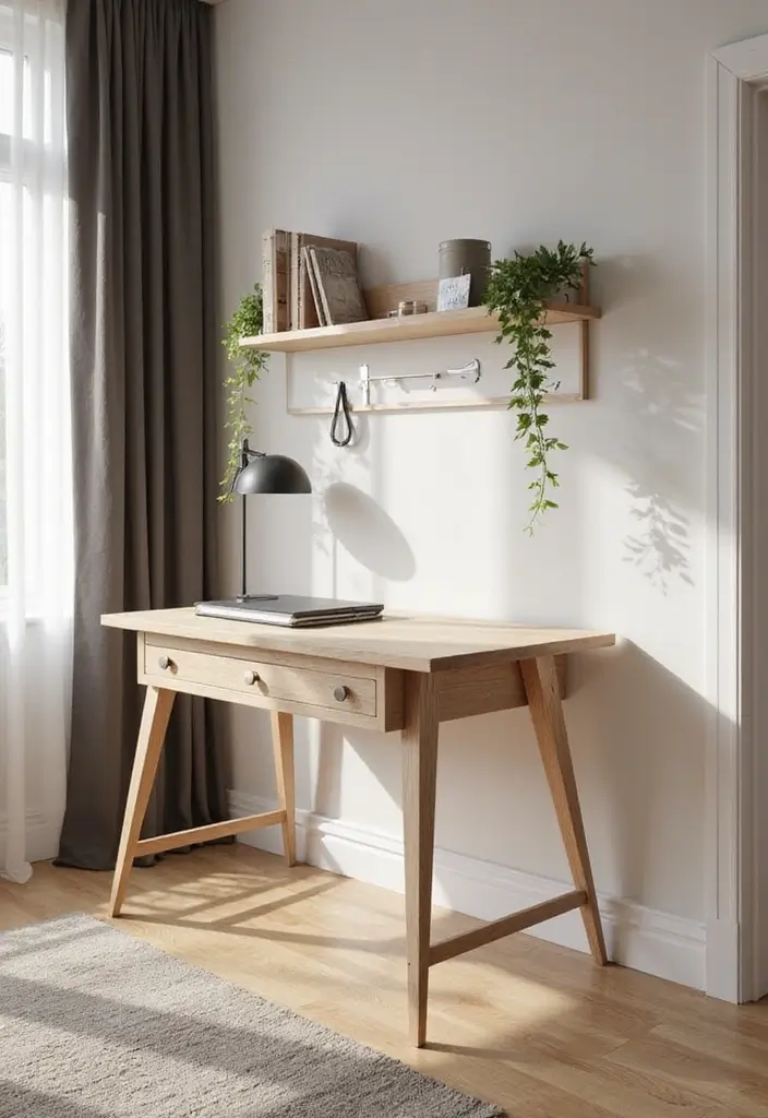 28 Study and Guest Room Combo Designs That Work Seamlessly 4 28 Study and Guest Room Combo Designs That Work Seamlessly - 4. Foldable Wall Desk