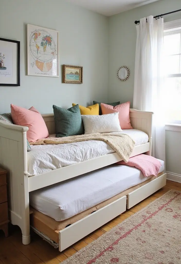 28 Study and Guest Room Combo Designs That Work Seamlessly 5 28 Study and Guest Room Combo Designs That Work Seamlessly - 5. Daybed with Trundle