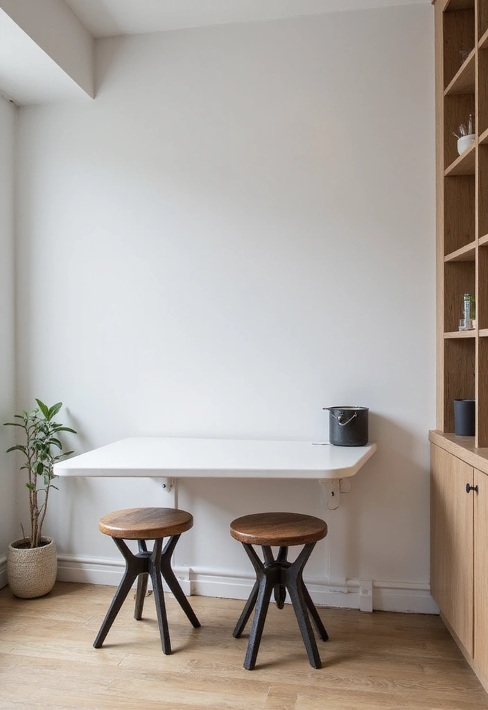 28 Study and Guest Room Combo Designs That Work Seamlessly 9 28 Study and Guest Room Combo Designs That Work Seamlessly - 9. Wall-mounted Folding Table