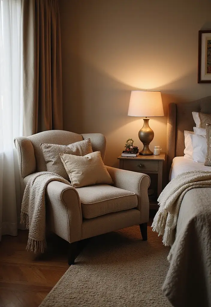 28 Twisted Wonderland Guest Room Inspirations Fans Will Love - 15. Cozy Corner Retreat