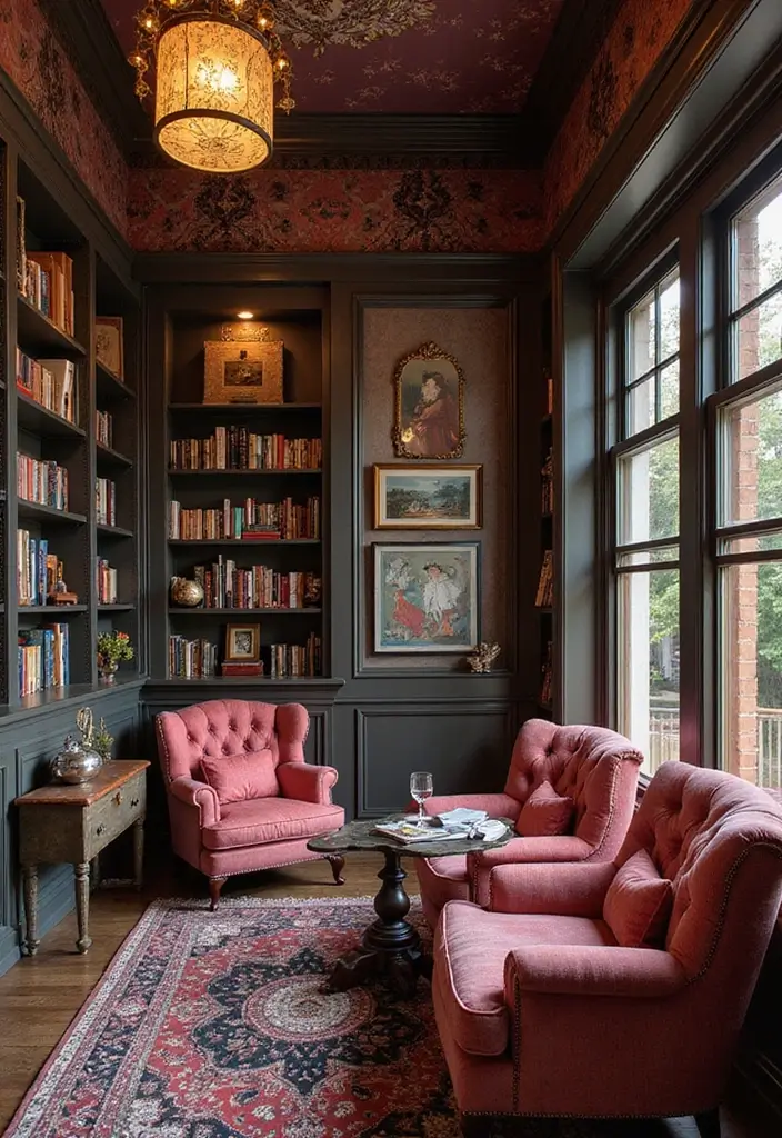 28 Twisted Wonderland Guest Room Inspirations Fans Will Love - 23. Twisted Wonderland Reading Nook