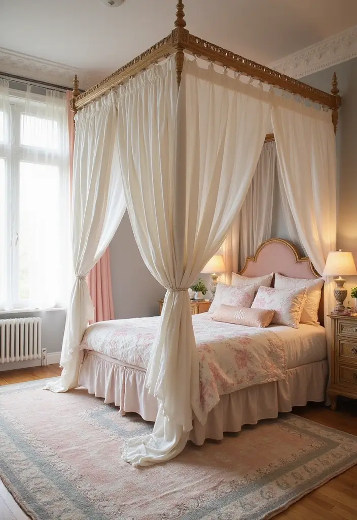 28 Twisted Wonderland Guest Room Inspirations Fans Will Love - 24. Dreamy Canopy Beds