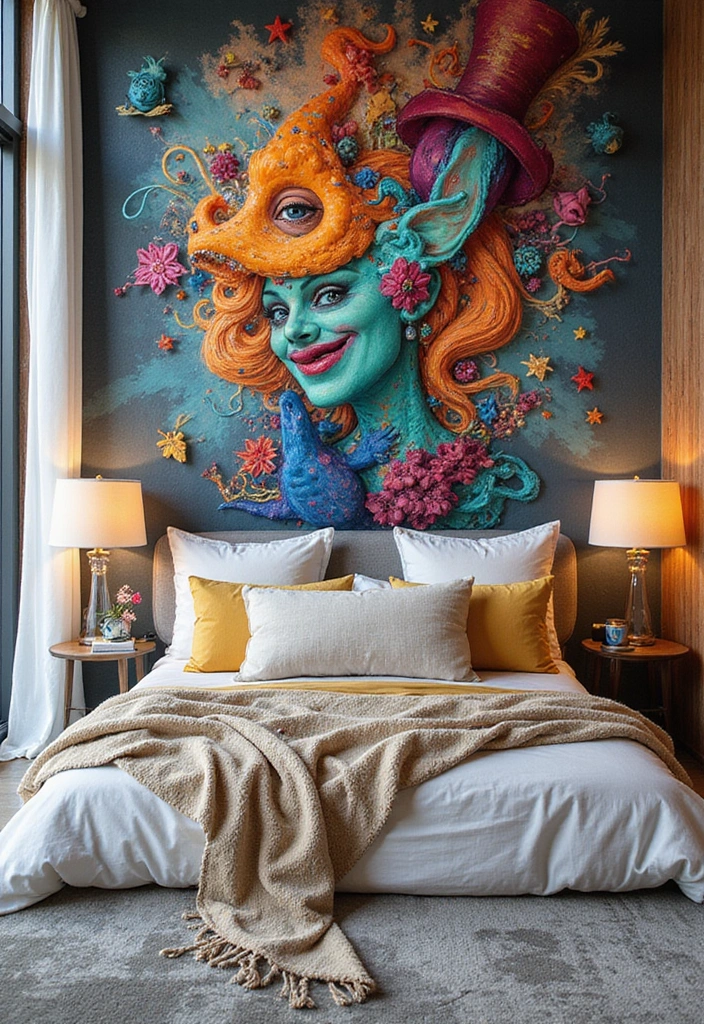 28 Twisted Wonderland Guest Room Inspirations Fans Will Love - 8. Whimsical Wall Art
