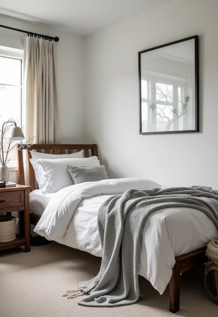 29 Black and White Guest Room Inspirations That Look Timeless - 28. Seasonal Accents