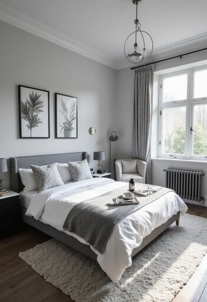 29 Black and White Guest Room Inspirations That Look Timeless - 9. Chic Boutique Style
