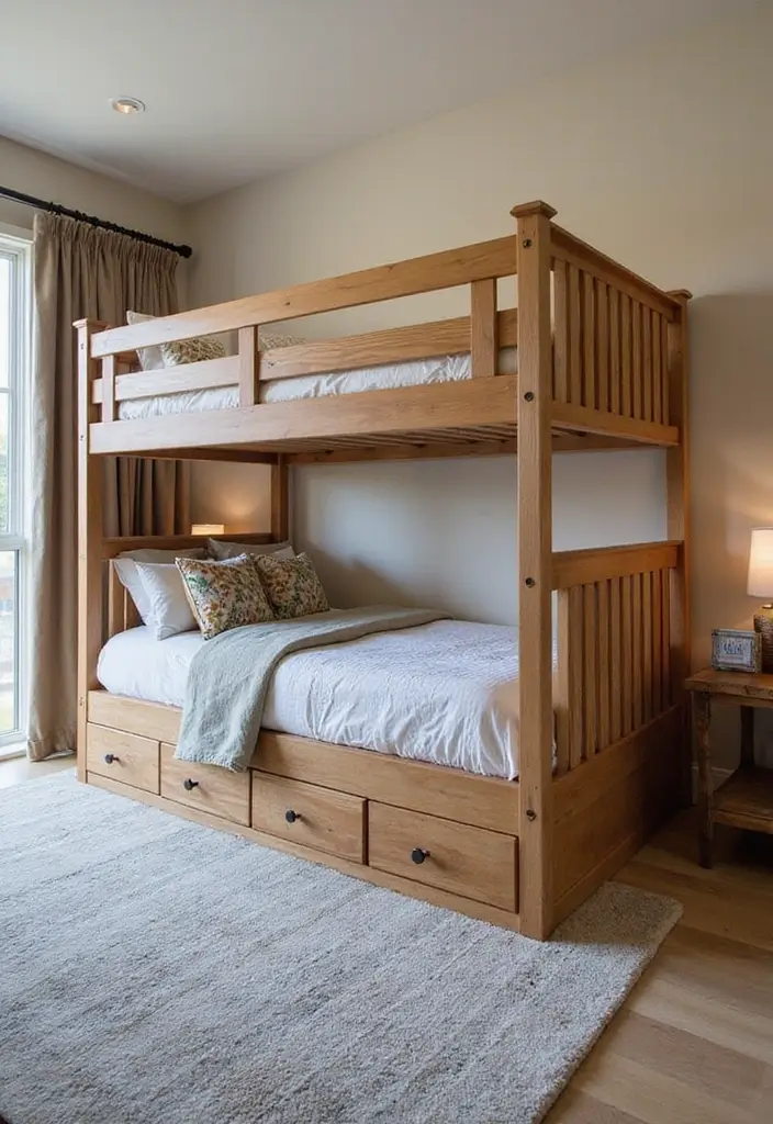 29 Bunk Bed Guest Room Ideas Perfect for Extra Sleeping Space - 15. Custom-Made Bunk Beds