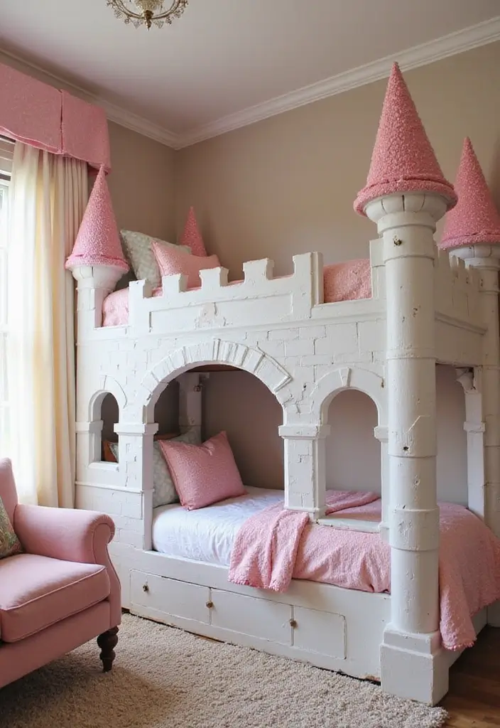 29 Bunk Bed Guest Room Ideas Perfect for Extra Sleeping Space - 18. Whimsical Themed Bunk Beds