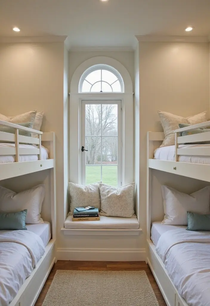 29 Bunk Bed Guest Room Ideas Perfect for Extra Sleeping Space - 26. Bunk Beds with Reading Nooks