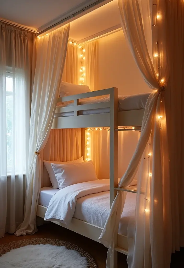 29 Bunk Bed Guest Room Ideas Perfect for Extra Sleeping Space - 8. Stylish Bunk Beds with Curtains