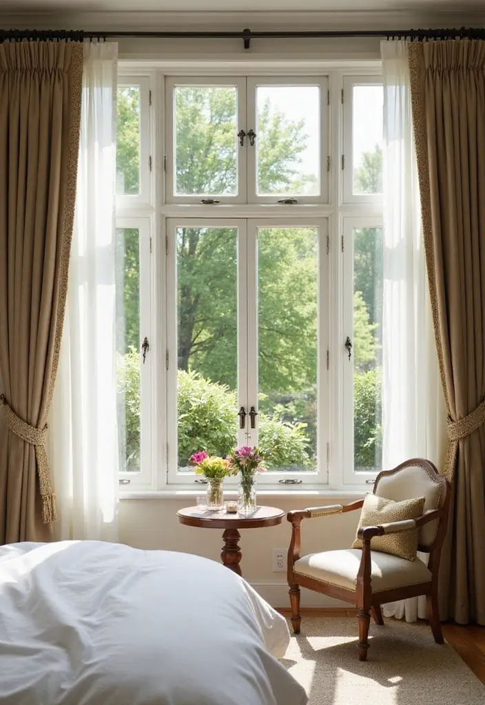 29 Green Guest Room Inspirations That Bring Nature Inside - 11. Large Windows