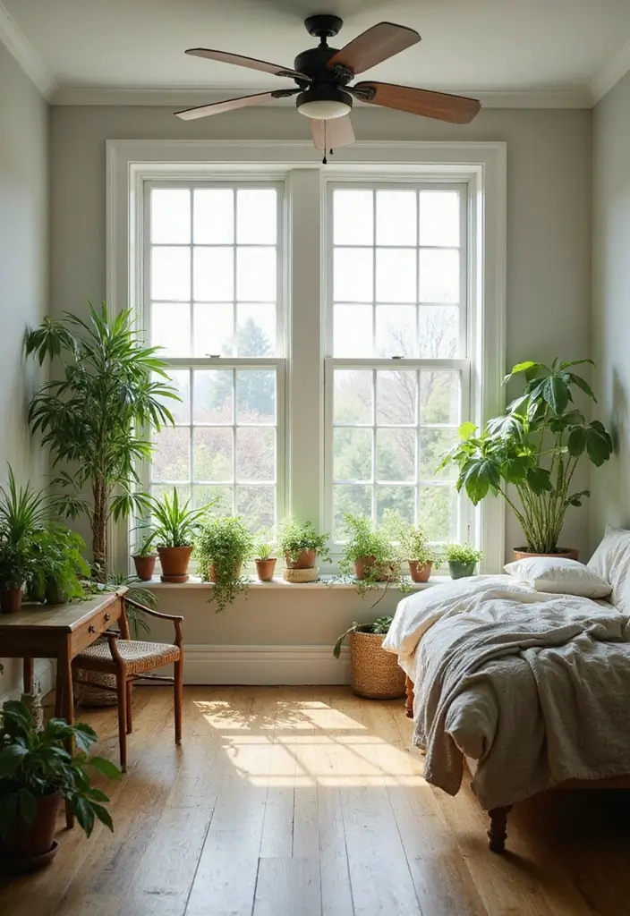 29 Green Guest Room Inspirations That Bring Nature Inside - 14. Fresh Air Flow