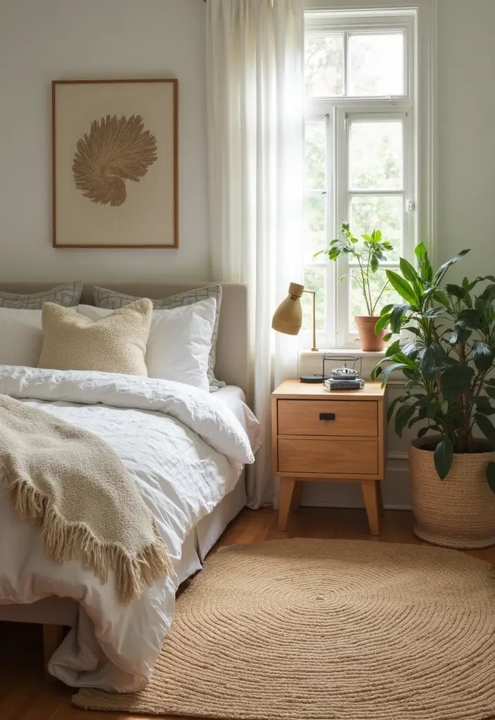 29 Green Guest Room Inspirations That Bring Nature Inside - 17. Natural Fiber Rugs