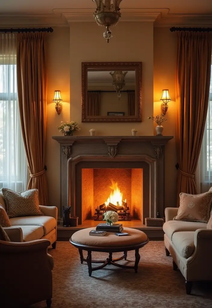 29 Green Guest Room Inspirations That Bring Nature Inside - 20. Cozy Fireplaces