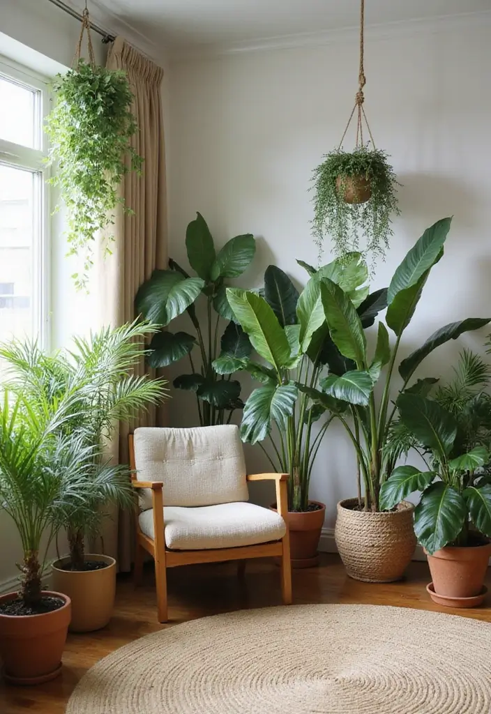 29 Green Guest Room Inspirations That Bring Nature Inside - 4. Indoor Jungle Vibes