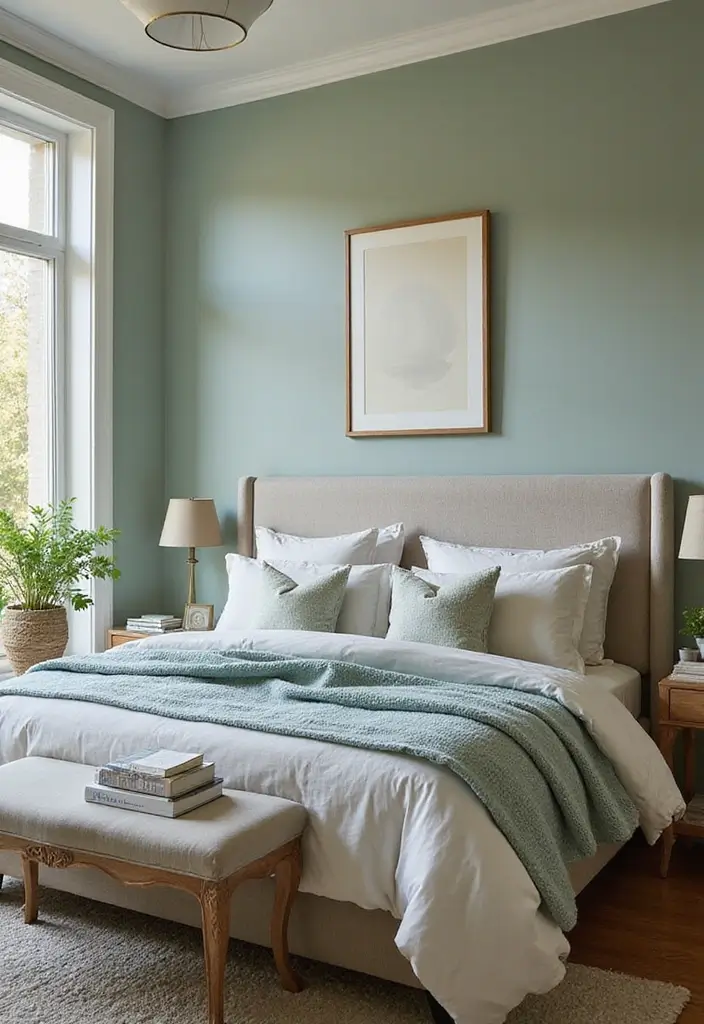 29 Green Guest Room Inspirations That Bring Nature Inside - 5. Calming Color Schemes